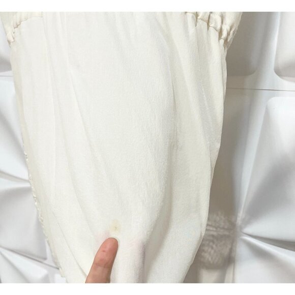 Gold Hawk Sz S Ivory Cream Lace Crochet Drawstring Swim Coverup Cover Up Dress - Picture 7 of 11